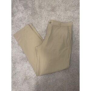 Rhone Commuter Classic Pants Khaki Stretch Performance Mens 33x33 Hemmable